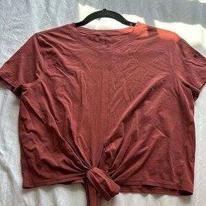 Lululemon Tie front top with Hawaiian Island Custom detail